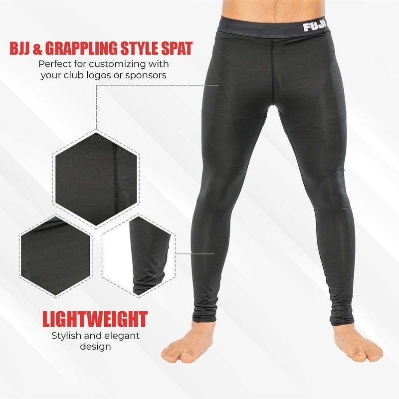 FUJI- Baseline V2 Jiu-Jitsu Spats Compression Pants, Ultra-Lightweight Grappling Spats for Men, Black, X-Large - Image 2